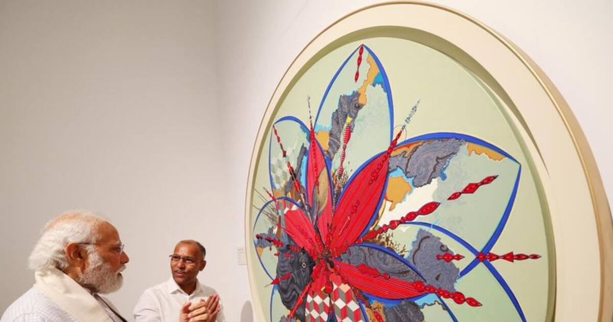 டெல்லி ஆர்ட் கேலரியில் ஜன சக்தி கண்காட்சி! மன் கீ பாத் உரைகளைக் ஓவியமாக்கிய கலைஞர்கள்!