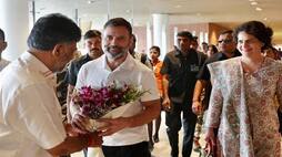 DK Shivakumar welcomed Rahul Gandhi Priyanka Gandhi at Kempegowda Airport in Bengaluru grg 