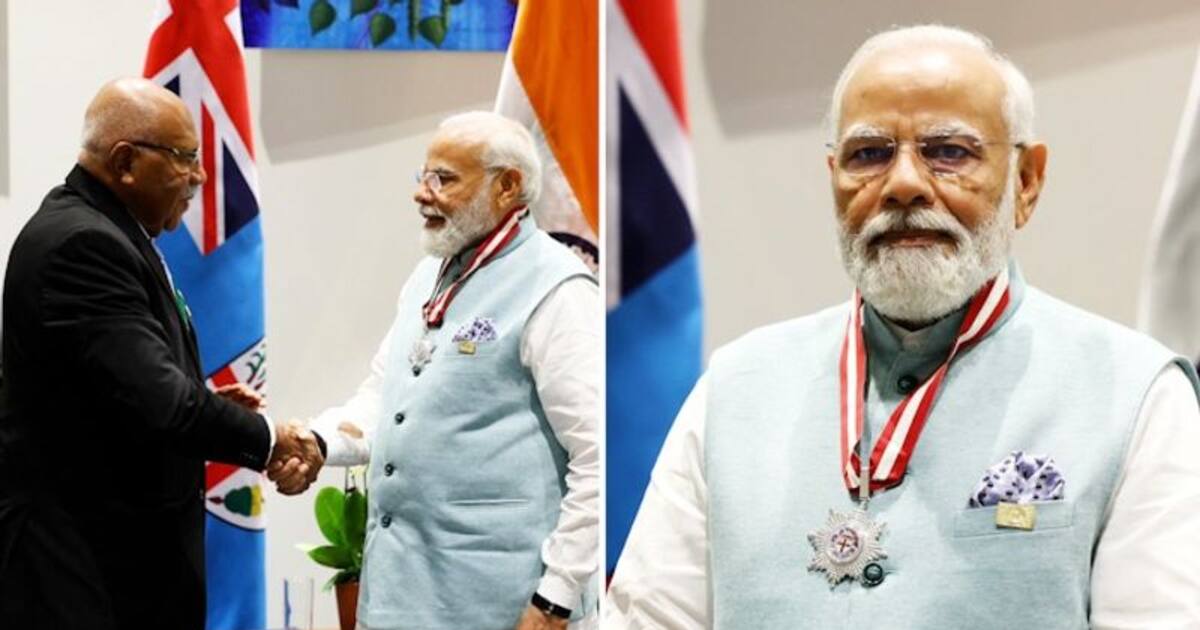 Pm Modi Conferred Companion Of The Order Highest Honour Of Fiji In Recognition Of His Global