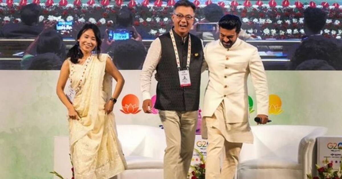 ஜி20 மாநாட்டில் தென்கொரிய தூதருடன் ‘நாட்டு நாட்டு’ பாடலுக்கு குத்தாட்டம் போட்ட ராம்சரண் - வைரலாகும் வீடியோ