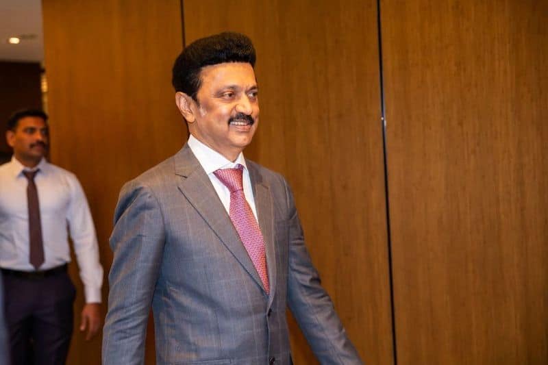 Going for a global investor conference in Spain: MK Stalin at the airport sgb