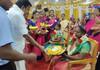 minister kn nehru participated baby shower in trichy collector office