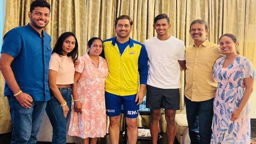 IPL 2023: Matheesha Pathirana Family Meets MS Dhoni, Share Pictures MSV IPL 2023: Matheesha Pathirana Family Meets MS Dhoni, Share Pictures MSV