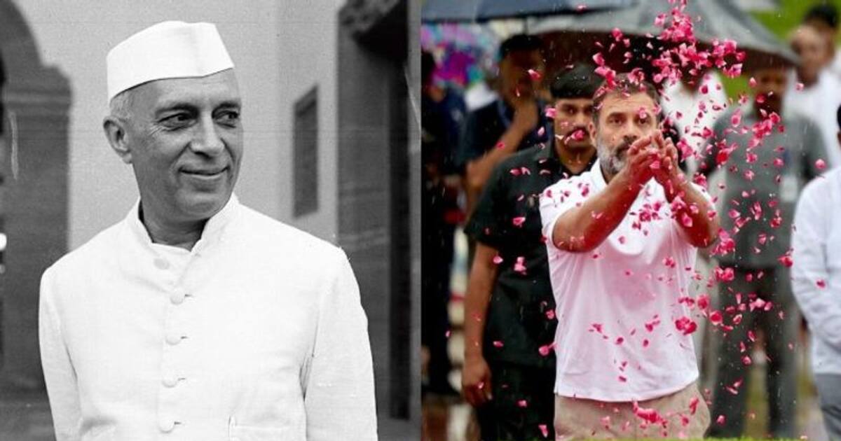 ஜவஹர்லால் நேரு நினைவு தினம்: கொட்டும் மழையில் ராகுல் காந்தி மரியாதை - பிரதமர் மோடி ட்வீட்