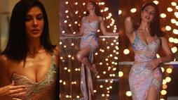 Jacqueline Fernandez red carpet in a multicoloured one-shoulder gown pic viral sgk