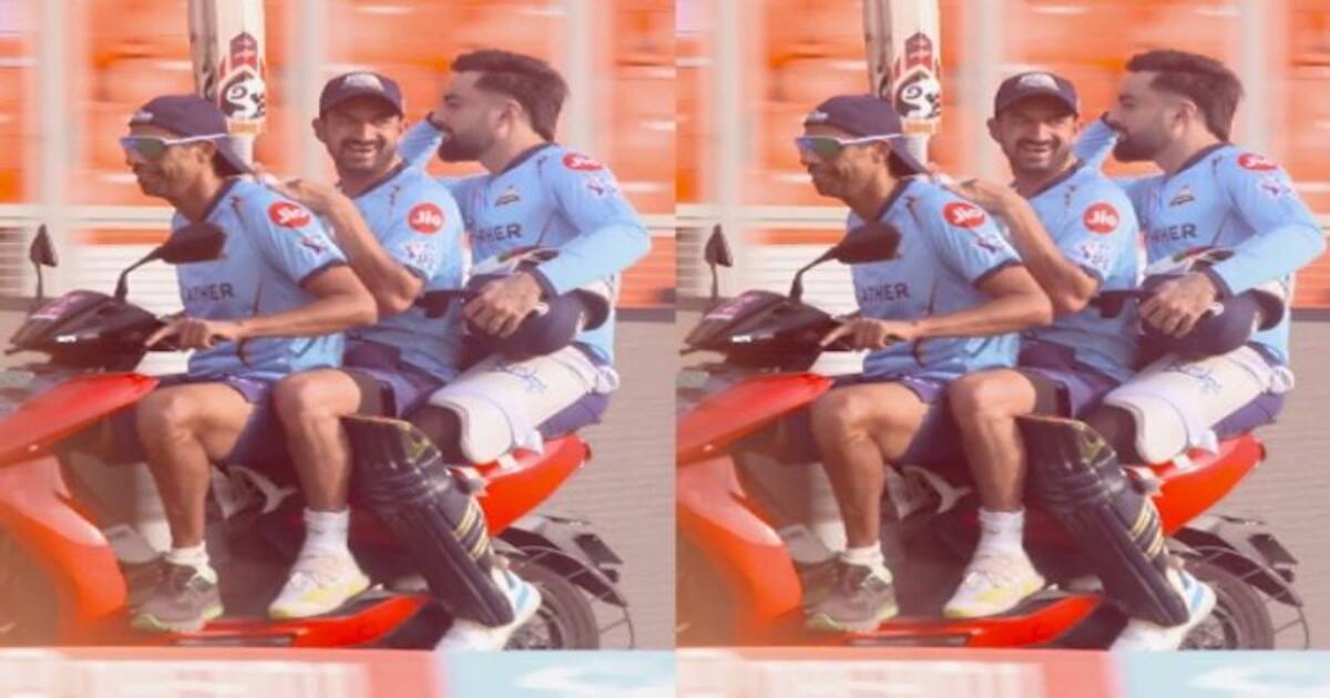 பயிற்சி செய்ய மைதானத்திற்குள் ஸ்கூட்டரில் வந்த ரஷீத் கான் – வைரலாகும் வீடியோ!