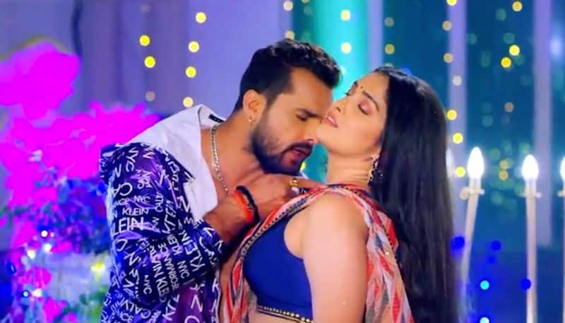 Amrapali Dubey SEXY video Bhojpuri actress Khesari Lal Yadav new romantic song Palang Sagwan Ke goes viral-WATCH  RBA