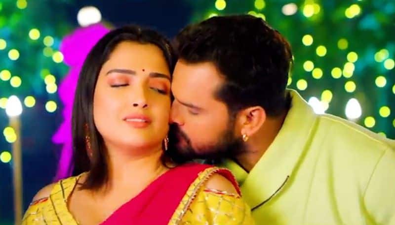 Amrapali Dubey Sexy Video Bhojpuri Actress Khesari Lals New Song ‘palang Sagwan Ke Goes