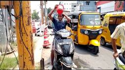 youtuber gets 3,500 penalty for bathing in road in erode
