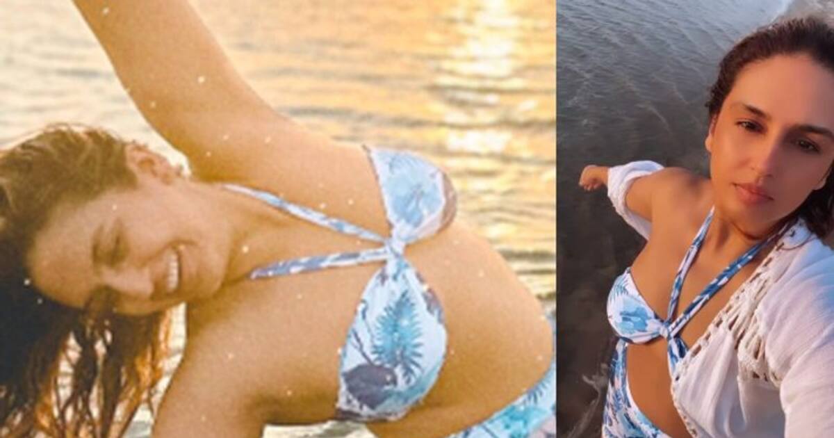 பிகினி உடையணிந்து கடற்கரையில் கவர்ச்சி குளியல் போட்ட ‘வலிமை’ நாயகி ஹூமா குரேஷி - வைரலாகும் வீடியோ