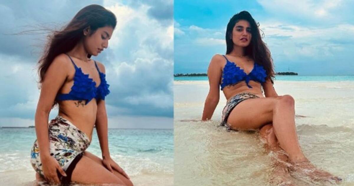 பிகினி உடையணிந்து மாலத்தீவில் மஜாவாக போஸ் கொடுத்த கண்ணழகி பிரியா வாரியர்... வைரலாகும் ஹாட் கிளிக்ஸ்