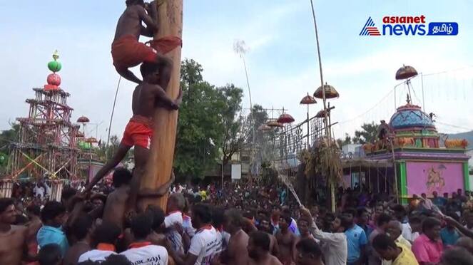 huge of youngsters participated traditional games in temple festival in dindigul district
