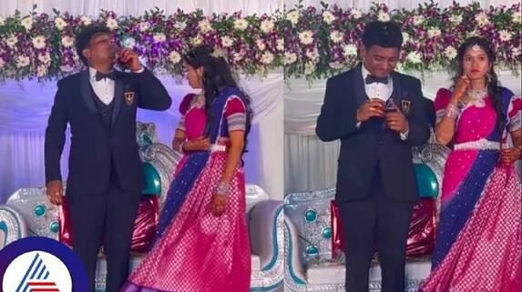 Grooms friends make him drink sneakily on Wedding stage Vin Grooms friends make him drink sneakily on Wedding stage Vin