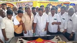 dmk cadres celebrate a former cm karunanidhi's birthday in kanchipuram district