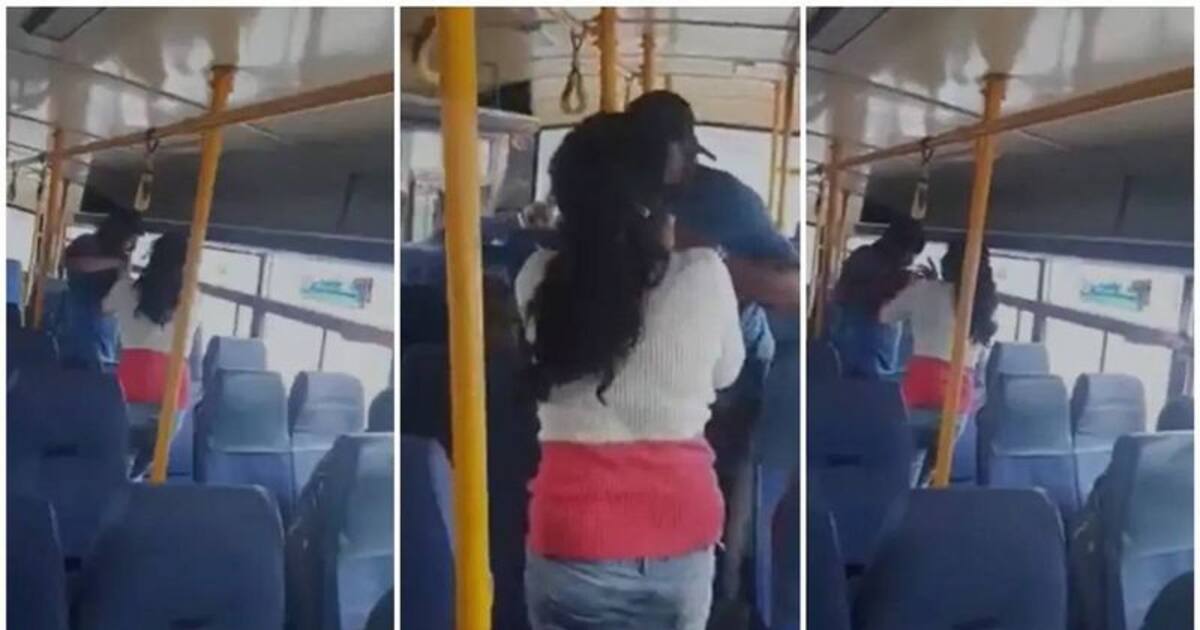 பஸ்ஸில் சில்மிஷம் செய்த நபருக்கு செவுளில் அறை விட்ட பெண்! வைரல் வீடியோ!