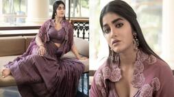 Actress Dimple Hayathi beautiful look in traditional Wear NSK