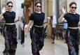 tamannaah curves mind block in black outfit she hul chul in mumbai streets photos goes viral 