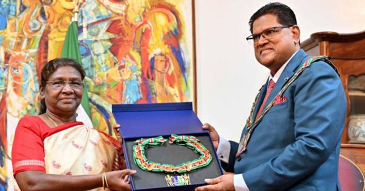 குடியரசு தலைவருக்கு சுரினாம் நாட்டின் உயரிய விருது! பிரதமர் மோடி வாழ்த்து!