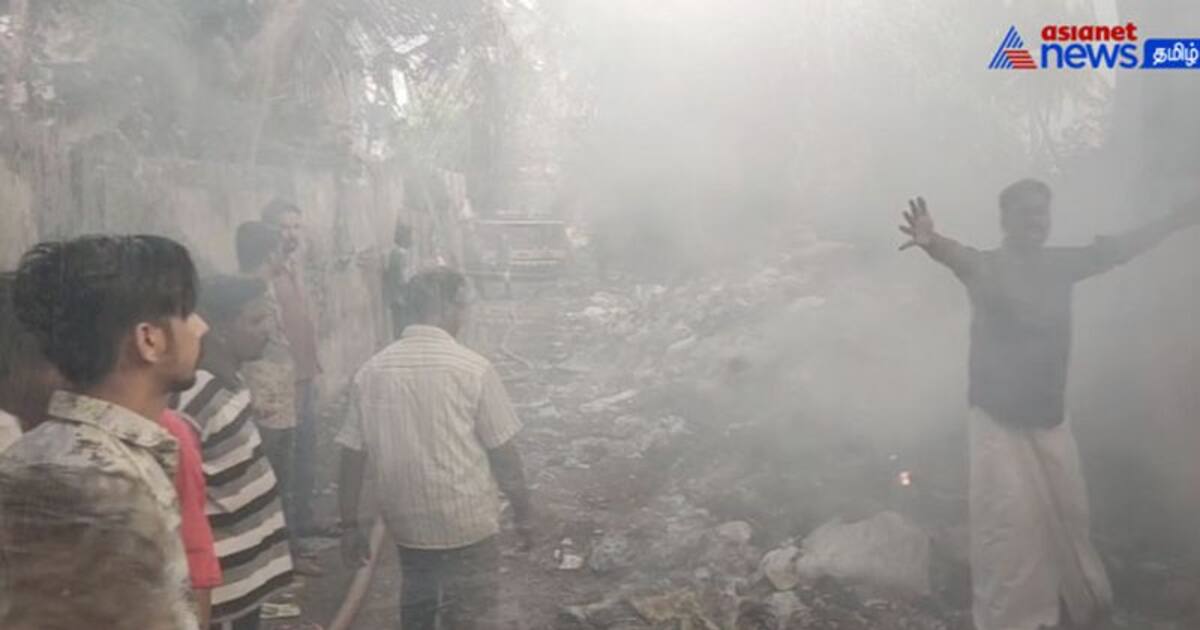 Watch : குப்பைக்கு வைக்கப்பட்ட தீ! ஃபேன்சி கடை குடோன் மொத்தமாக எரிந்து சேதம்! 