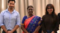 Actress Samantha and Varun Dhawan met the President of India Draupadi Murmu viral photos 