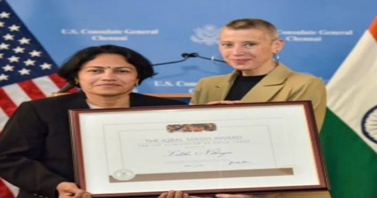 தமிழ்நாட்டை சேர்ந்த வழக்கறிஞருக்கு அமெரிக்கா விருது!