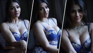 Namrata Malla HOT Photos: Bhojpuri actress flaunts cleavage in dark blue  plunging-neckline bra (PICTURES)