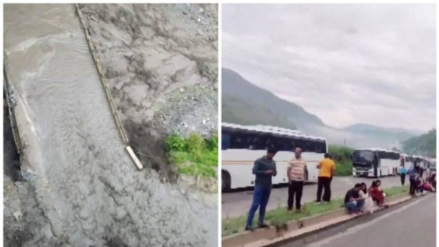 Himachal Pradesh Heavy Rains Flash Floods Trigger Landslide In Mandi Kullu Highway Blocked 