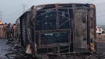 maharashtra bus fire accident... 25 People Killed maharashtra bus fire accident... 25 People Killed