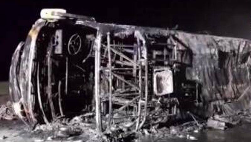 maharashtra bus fire accident... 25 People Killed
