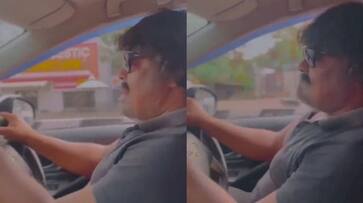 Veteran Actor Mansoor Ali Khan Vibe inside his car for Naa Ready Song from Leo movie Veteran Actor Mansoor Ali Khan Vibe inside his car for Naa Ready Song from Leo movie