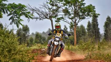 Bengaluru Biker Rajendra R lift national rally sprint championship race title ckm Bengaluru Biker Rajendra R lift national rally sprint championship race title ckm