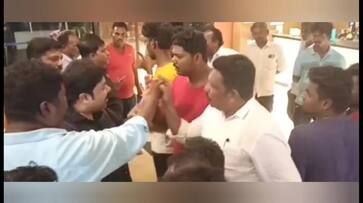 dmk cadres argument with theatre employees in middle of maamannan movie in thoothukudi dmk cadres argument with theatre employees in middle of maamannan movie in thoothukudi