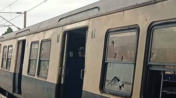 Chennai local train damaged as clashes erupt between students of two colleges Chennai local train damaged as clashes erupt between students of two colleges