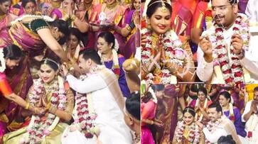 Vikkals vikram get confused in his marriage that how to tie thali.. video goes viral Vikkals vikram get confused in his marriage that how to tie thali.. video goes viral