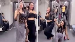 Viral Video: Two women 'pole dancing' inside Delhi Metro leaves internet fuming (WATCH) AJR