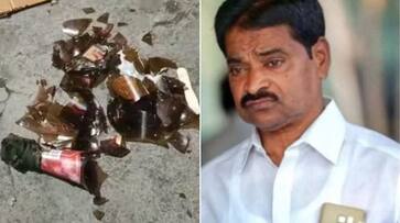 Cuddalore DMK MLA Ayyappan's petrol bomb hurled at an event Cuddalore DMK MLA Ayyappan's petrol bomb hurled at an event