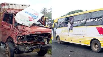 Tourist bus collides with truck in Kannur; Several injured anr