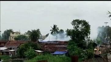 Crude bombs go off outside a counting centre in Diamond Harbour, West Bengal. Crude bombs go off outside a counting centre in Diamond Harbour, West Bengal.
