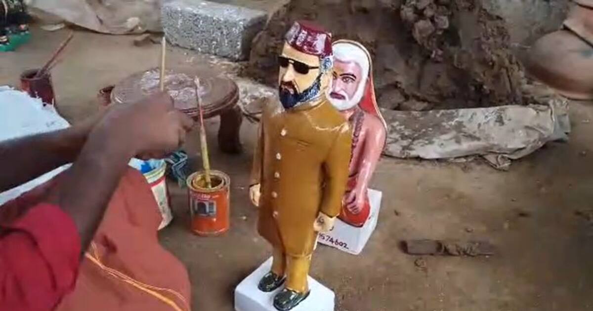 லால் சலாம் ரஜினியை தத்ரூபமாக சிலையாக வடித்து அசத்திய இளைஞர்; வைரல் வீடியோ!!