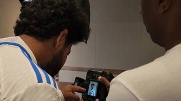Ravindra Jadeja Dream 11 New Jersey Photoshoot video goes viral in social media Ravindra Jadeja Dream 11 New Jersey Photoshoot video goes viral in social media