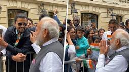 WATCH Indian diaspora welcomes PM Modi in Paris with 'Bharat Mata Ki Jai', 'Vande Mataram' chants AJR