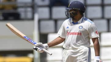 Rohit Sharma hit his 10th Test Hundred against West Indies at Dominica Rohit Sharma hit his 10th Test Hundred against West Indies at Dominica