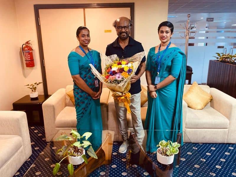 Rajinikanth today embarked on an incredible journey from Chennai to Male on SriLankan Airlines