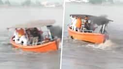 Punjab CM Bhagwant Mann narrowly escapes boat mishap during flood visit, video viral WATCH AJR