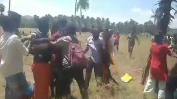 The incident of assaulting a police special inspector in the presence of the police in dindigul The incident of assaulting a police special inspector in the presence of the police in dindigul