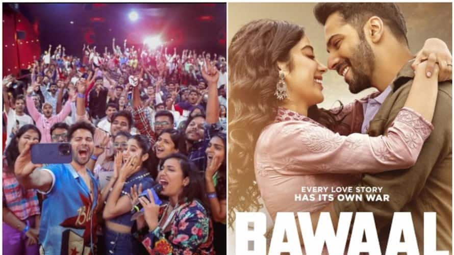 Bawaal' Special Screening: Fans surprised by Varun Dhawan, Janhvi Kapoor's  appearance at the end