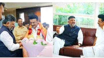 Karnataka Deputy Chief Minister Sivakumar met Tamil Nadu Chief Minister in Bangalore Karnataka Deputy Chief Minister Sivakumar met Tamil Nadu Chief Minister in Bangalore