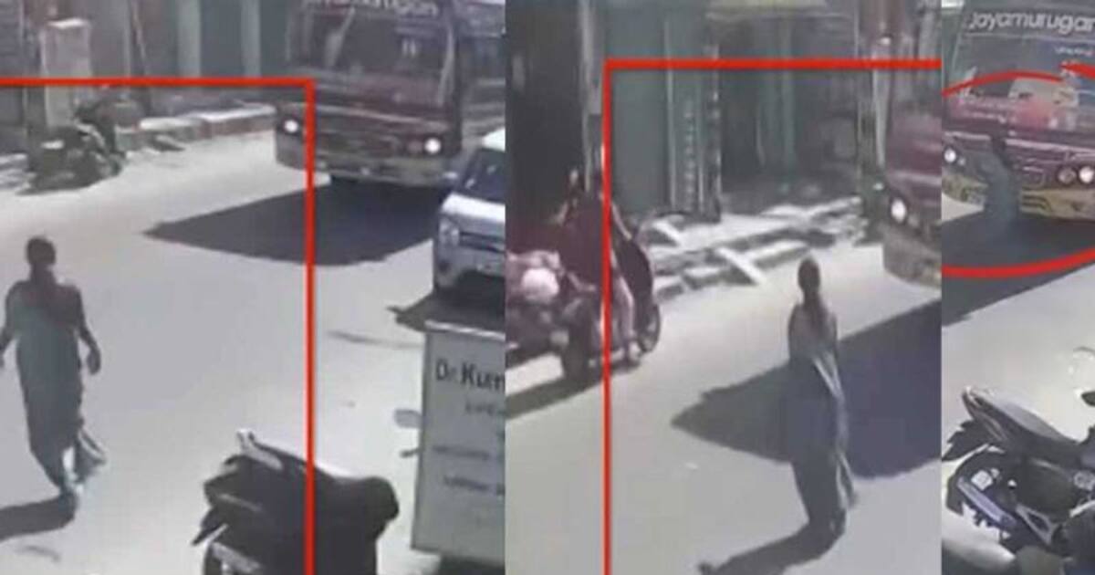 கண் கலங்க வைக்கும் சம்பவம்! மகனின் கல்லூரி படிப்புக்காக பேருந்து முன் விழுந்து தாய் தற்கொலை.. பகீர் வீடியோ.!