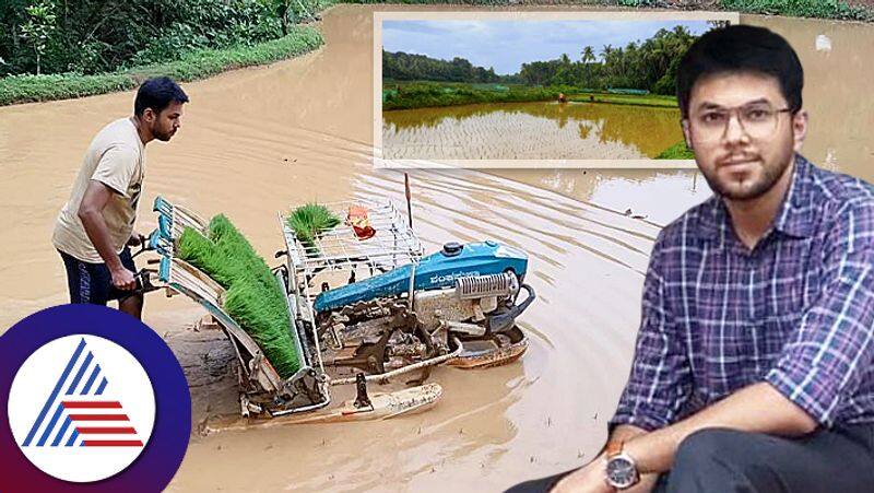 Udupi dentsit bhargav turns into agriculturist plougs in farm grabs attraction