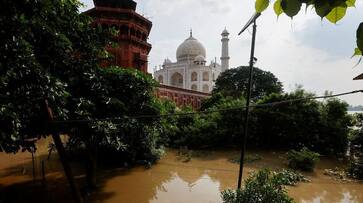 After 45 years, Yamuna flood water reaches Taj outer wall Agra RMA After 45 years, Yamuna flood water reaches Taj outer wall Agra RMA